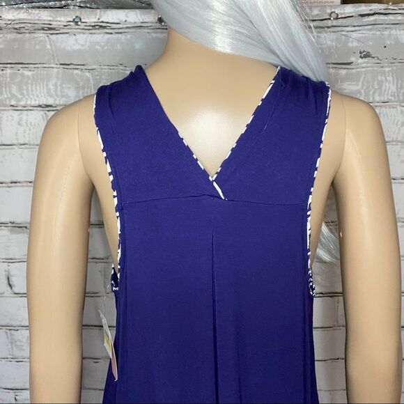 NWT Oscar de la Renta Pink Label Blue Tank Size Medium - Picture 3 of 7